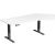 Elektro-Hubtisch Elevate Plus, 135° rechts, höhenverstellbar, (H x B x T) 630-1280 x 1130 x 2166 mm, weiß/anthrazit