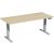 Elektro-Hubtisch Elevate Plus, höhenverstellbar, (H x B x T) 630-1280 x 800 x 1800 mm, ahorn/silber
