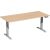 Elektro-Hubtisch Elevate Plus, höhenverstellbar, (H x B x T) 630-1280 x 800 x 1800 mm, buche/silber