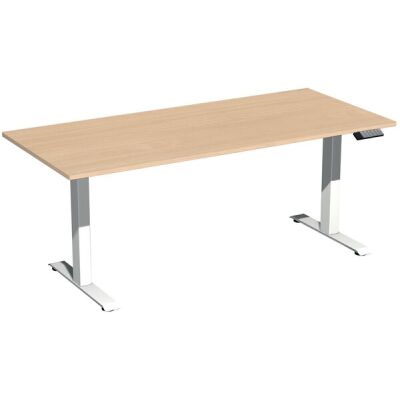 Elektro-Hubtisch Elevate Plus, höhenverstellbar, (H x B x T) 630-1280 x 800 x 1800 mm, buche/weiß