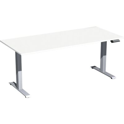 Elektro-Hubtisch Elevate Plus, höhenverstellbar, (H x B x T) 630-1280 x 800 x 1800 mm, weiß/silber