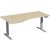 Elektro-Hubtisch Elevate Plus, links höhenverstellbar, (H x B x T) 630-1280 x 1000 x 1800 mm, ahorn/silber