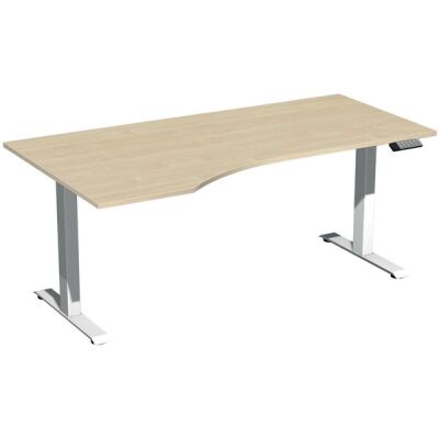 Elektro-Hubtisch Elevate Plus, links höhenverstellbar, (H x B x T) 630-1280 x 1000 x 1800 mm, ahorn/weiß