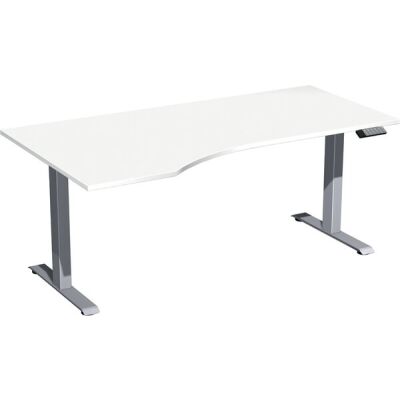 Elektro-Hubtisch Elevate Plus, links höhenverstellbar, (H x B x T) 630-1280 x 1000 x 1800 mm, weiß/silber