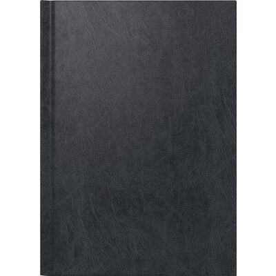 Buchkalender, 14,8 x 20,5 cm, 1 Woche/2 Seiten, Miradur-Einband, 7 - 20 Uhr, 4-sprachig, schwarz