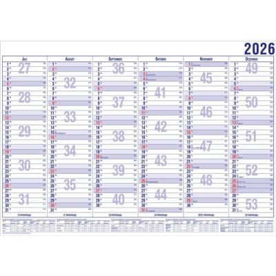 Tafelkalender, DIN A4, 6 Monate/1 Seite, 30 x 20 cm