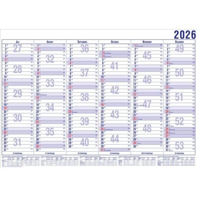 Tafelkalender, DIN A5, 6 Monate/1 Seite, 21 x 14,8 cm