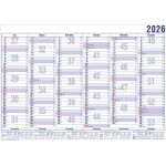 Tafelkalender, DIN A5, 6 Monate/1 Seite, 21 x 14,8 cm