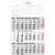 3-Monats-Wandkalender, 3 Monate/1 Seite, 30 x 49 cm, Datumsschieber rot, Druck: schwarz/rot