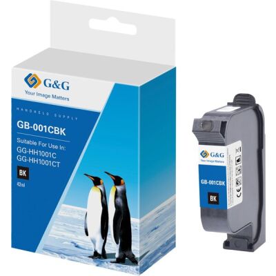 G&G Original-Druckerpatrone GB-001CBK schnell trocknende Solvent Tinte schwarz 42ml