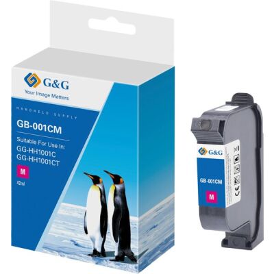 G&G Original-Druckerpatrone GB-001CM schnell trocknende Solvent Tinte magenta 42ml