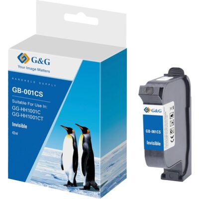 G&G Original-Druckerpatrone GB-001CS schnell trocknende Solvent Tinte unsichtbar 42ml