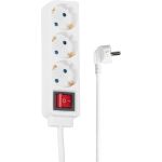 Steckdosenleiste, 3-fach, 45° gedreht, mit Schalter,...