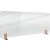 Tischtrennwand Elements, transparent, (H x B x T) 600 x 1600 x 50 mm, Halterung, farblos
