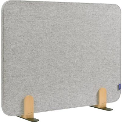 Tischtrennwand Elements, akustik, (H x B x T) 600 x 800 x 210 mm, Halterung, grau