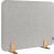 Tischtrennwand Elements, akustik, (H x B x T) 600 x 800 x 210 mm, Halterung, grau