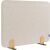 Tischtrennwand Elements, akustik, (H x B x T) 600 x 800 x 210 mm, Halterung, beige