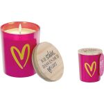 Duftkerze im Glas Motiv Herz