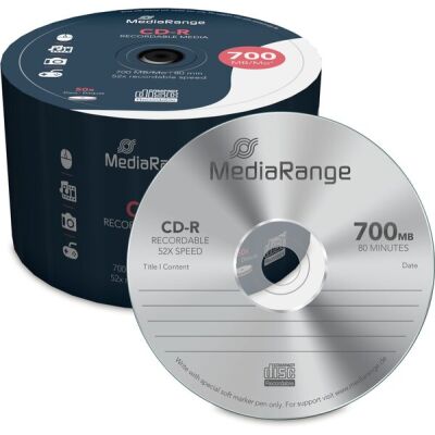 CD-R 700MB I 80min, Kapazität: 700MB, 52-fache Schreibgeschwindigkeit, 50er Pack