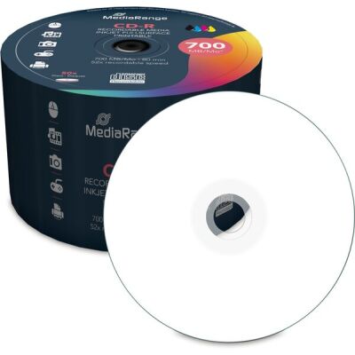 CD-R 700MB I 80min, Kapazität: 700MB, 52-fache Schreibgeschwindigkeit, bedruckbar, 50er Pack