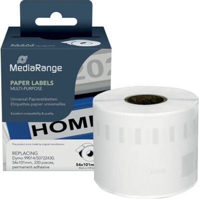 Etiketten kompatibel zu Dymo 99014/S0722430, 220 Etiketten, 101 x 54 mm (H x B), schwarz auf weiß