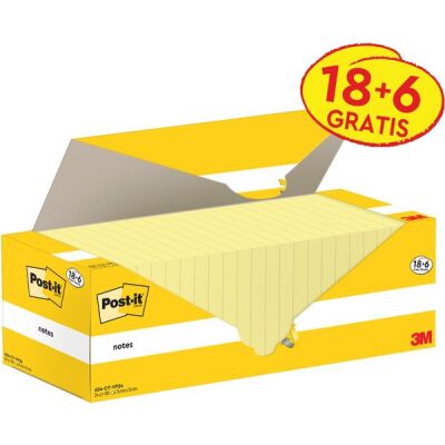 Haftnotiz Super Sticky Notes, 76 x 76 mm, gelb, 100 Blatt/Block, 24 Blöcke