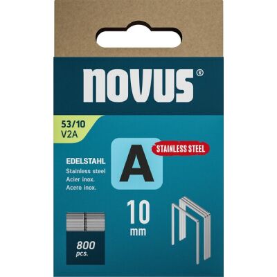 Feindrahtklammern A Typ 53/10, 800 Stück, Schenkellänge 10 mm, Edelstahl, für Handtacker