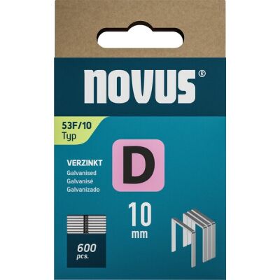 Flachdrahtklammern D Typ 53F/10, 600 Stück, Schenkellänge 10 mm