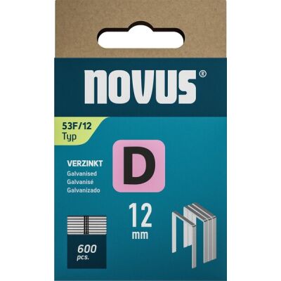 Flachdrahtklammern D Typ 53F/12, 600 Stück, Schenkellänge 12 mm