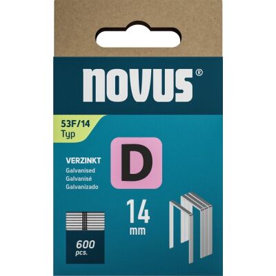 Flachdrahtklammern D Typ 53F/14, 600 Stück, Schenkellänge 14 mm