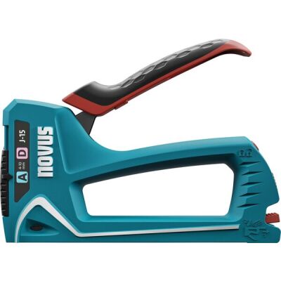 Handtacker J-15 für Fein-und Flachdrahtklammern 4 bis 10 mm, Unterlademechanik, ABS-Kunststoffgehäuse