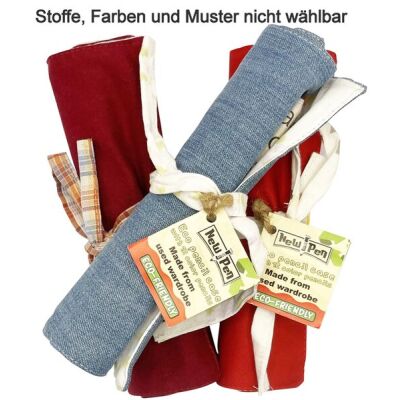 NewPen Stofffedermappe mit 12 Eco Buntstiften