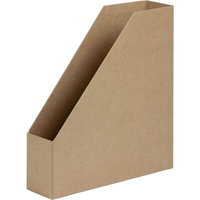 Stehsammler Pur, DIN A4, stabiler Graukarton mit recycelbarem Kraftpapier überzogen, zur Aufbewahrung, natur