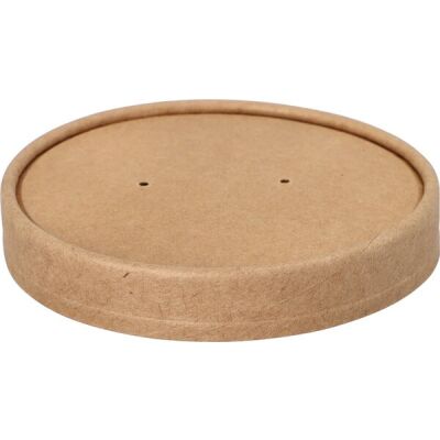 Deckel für Suppenbecher 87265, 87266, Frischfaser-Karton, BIO-beschichtet, 25 Stück, braun