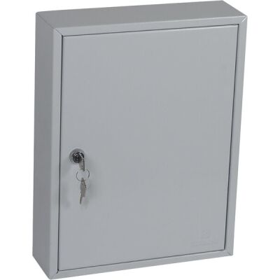 Schlüsselschrank, Schlüssel-Schloss, 42 Haken, hellgrau