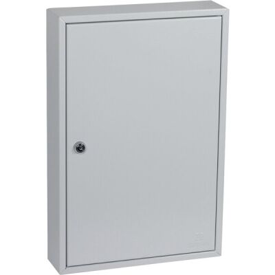 Schlüsselschrank, Schlüssel-Schloss, 64 Haken, hellgrau