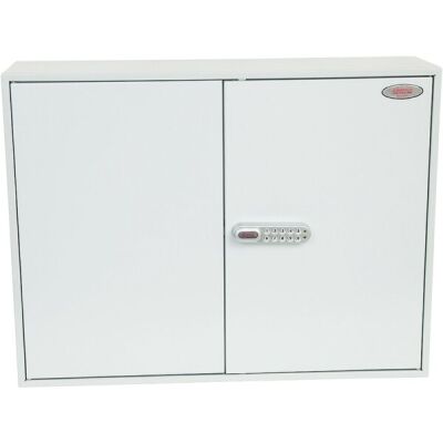 Schlüsselschrank, elektrisches Schloss, 600 Haken, hellgrau