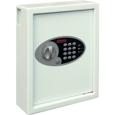 Schlüsseltresor, elektrisches Schloss, 48 Haken, weiß