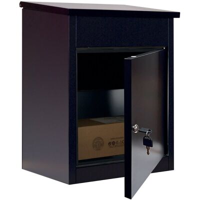 Paket Box, Schlüssel-Schloss, schwarz