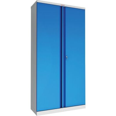 Stahlschrank, Schlüssel-Schloss, Volumen 498 Liter, grau-blau