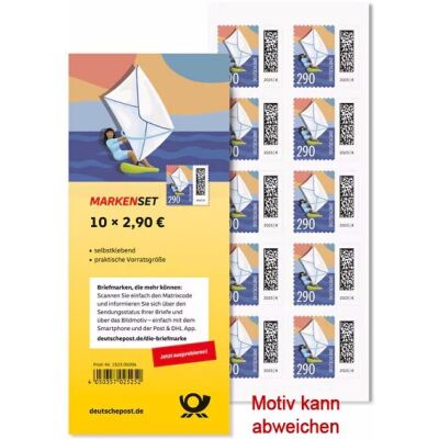 Briefmarke 2,90 ? auf Bogen, selbstklebend, wechselndes Motiv, 10er Packung, vom Umtausch ausgeschlossen