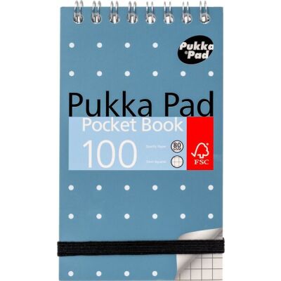 Pukka Metallic Pocketblock DIN A7 kariert 50 Blatt