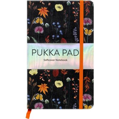 Pukka Bloom Softcover Notizbuch Schwarz liniert 96 Blatt