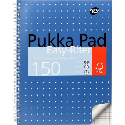 Pukka Metallic Easy Writer Collegeblock DIN A4 kariert 75 Blatt