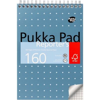 Pukka Metallic Reporterblock kariert 80 Blatt