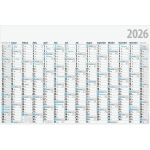 Jahreskalender, 102 x 68 cm, 14 Monate/1 Seite, Druck...