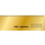 Schreibtischquerkalender septant goldfarben, 1 Woche/2...