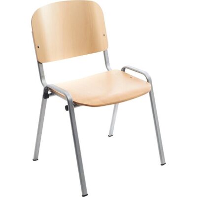 Stapelstuhl, naturfarbenes Holz, bis 110 kg, buche