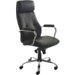 Drehstuhl, Chefsessel, gepolstert, bis 100 kg, schwarz