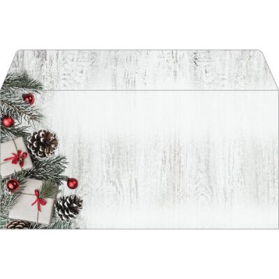 Weihnachts-Umschlag, Scandinavian Christmas, gummiert, Innendruck, 90g/qm, DIN lang 110 x 220 mm, 50 Stück
